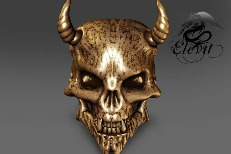 Goat Skull Carving, Raging sun by VictorSeiche @ DeviantArt Goat skull, Skull ca