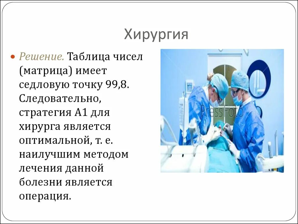 Математика в хирургии