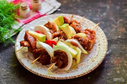 Шашлык с овощами в духовке