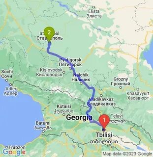 Пятигорск тбилиси расстояние
