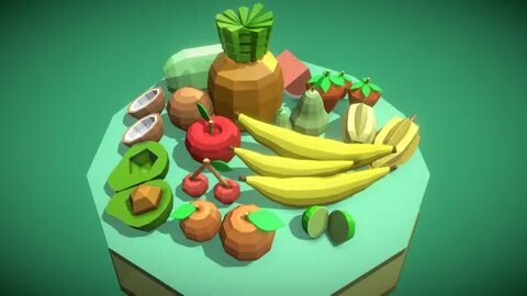 Low Poly Fruits - Download Free 3D model by EdwinRC (@Edwin3D) 7f485fb.