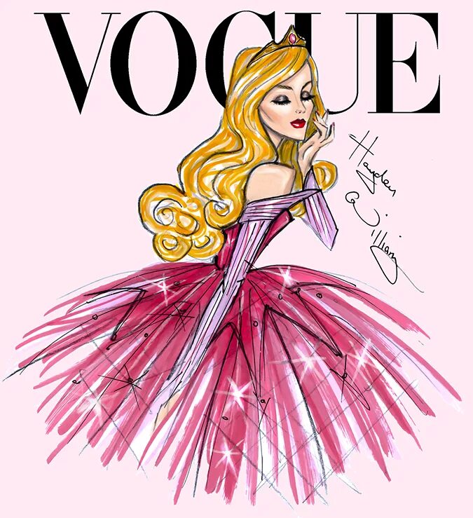 Нарисовать обложку. Хайден Уильямс Дисней Аврора. Иллюстрации в стиле Vogue. Хайден Уильямс Дисней Рапунцель. Обложка журнала рисунок.