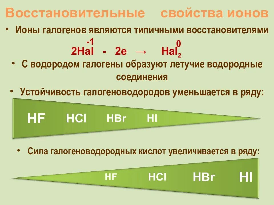 Усиление окислительных свойств галогенов. Восстановительные свойства галогенов. Окислительные свойства галогенов. Окислительно-восстановительные свойства галогенов.