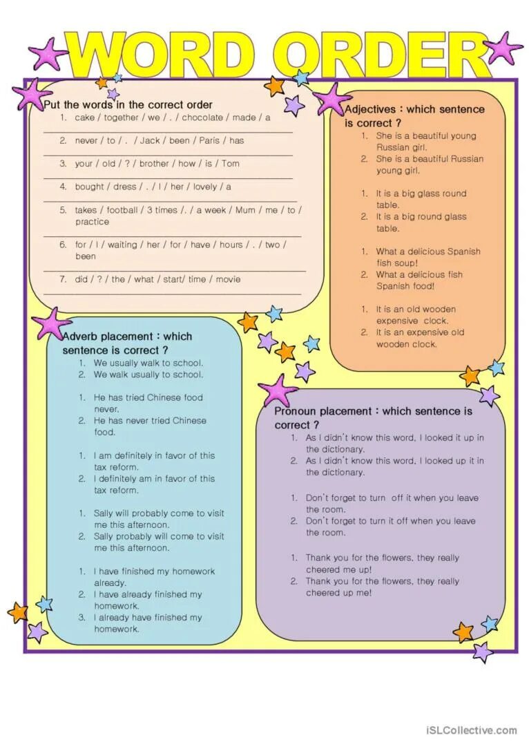 Make up questions exercise