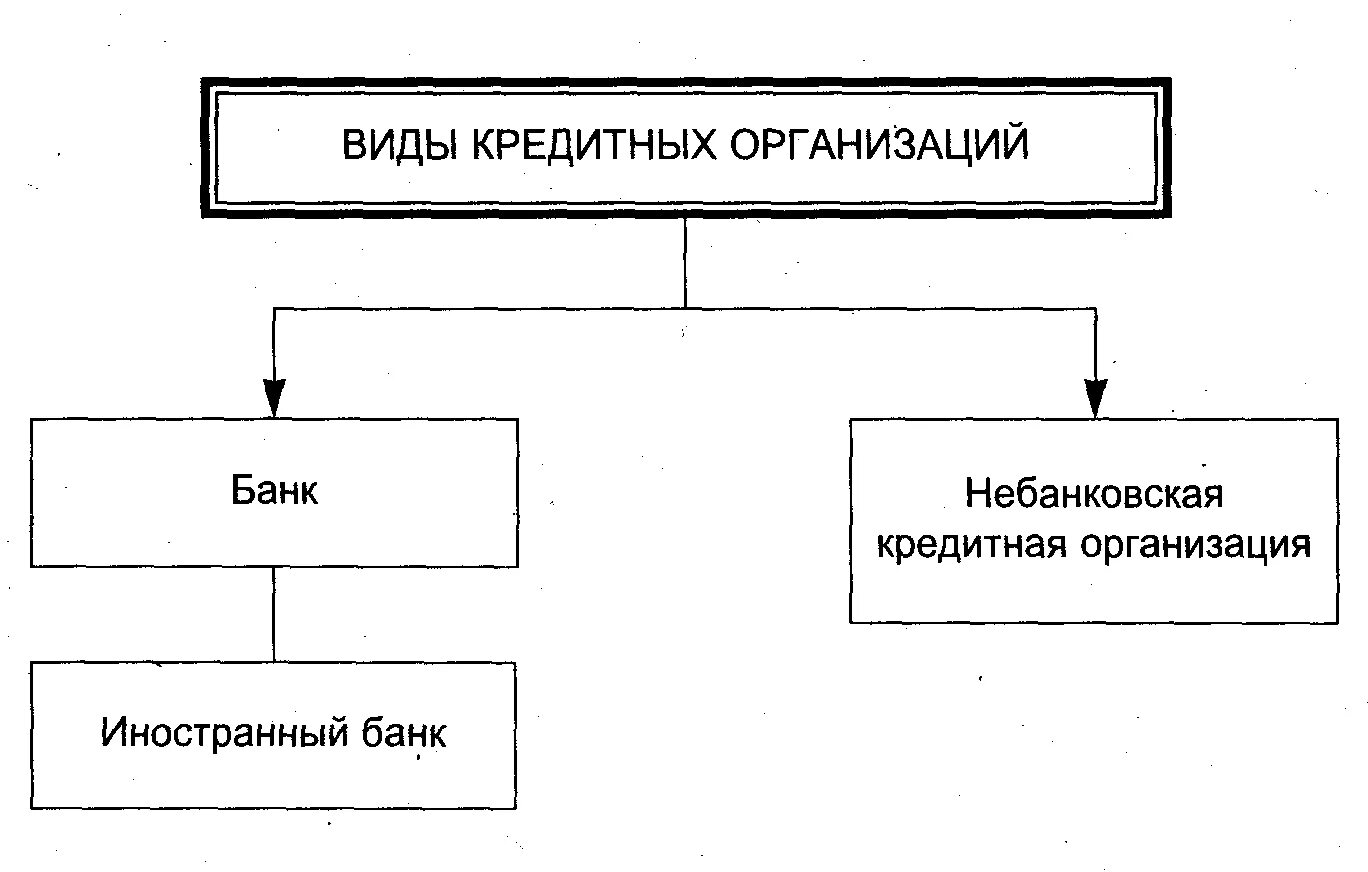 Виды кредитных организаций схема. Типы банковских кредитных организаций. Виды кредитов для юридических лиц схема. Тип кредитного учреждения.