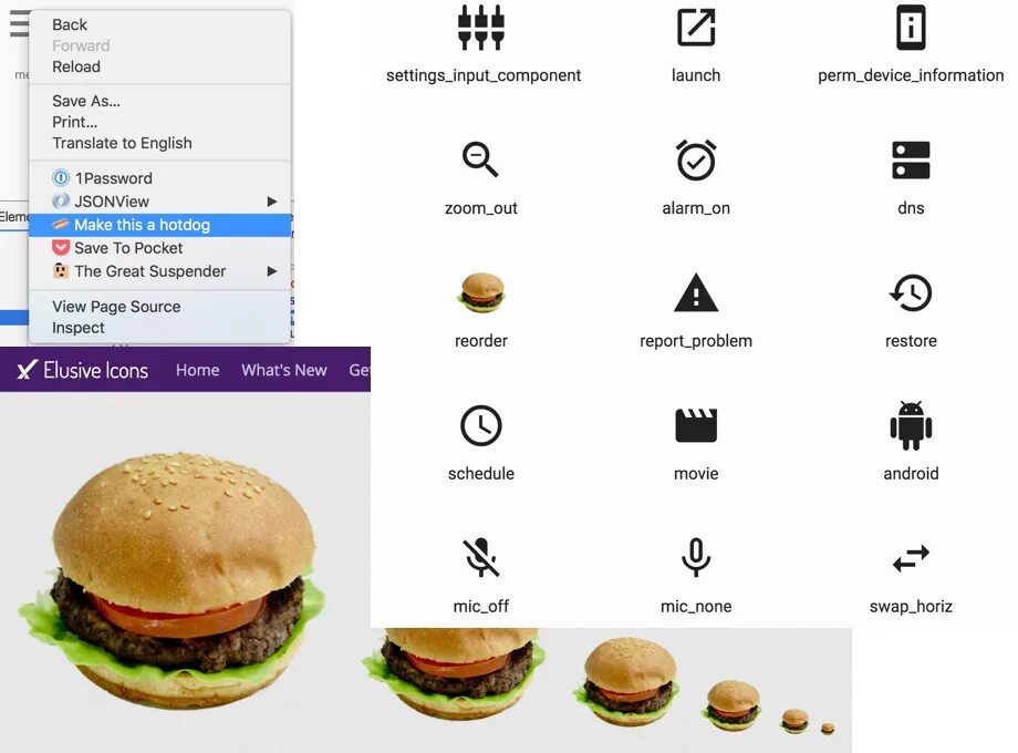 Hamburger menu