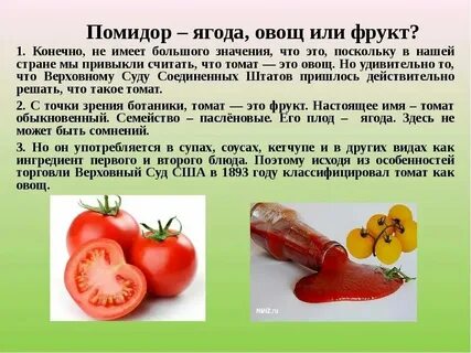 К какому виду плода относится помидор