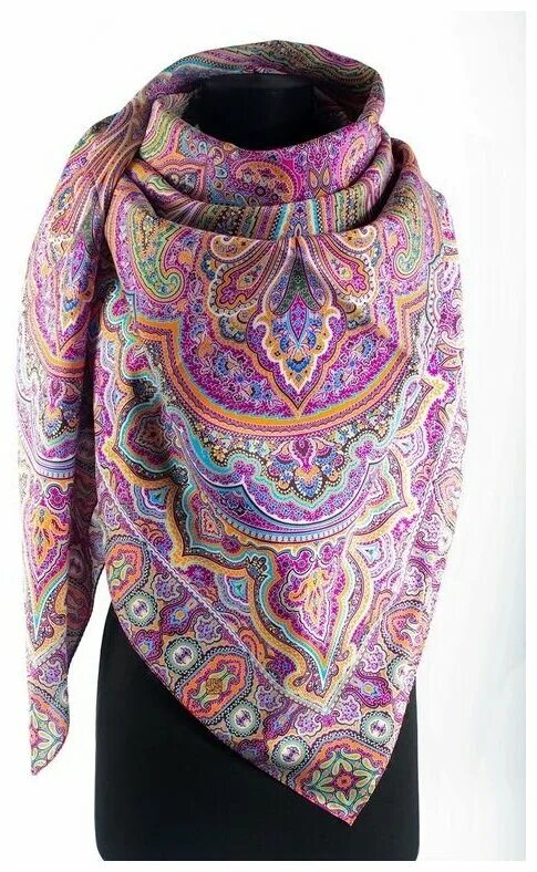 Восточные платки фото ELITE Russian Shawl Pavlovo Posad 100% Original Russian Folk Etsy Folk fashion,