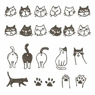 Лапки котиков для срисовки