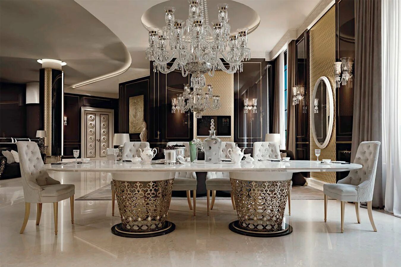 роскошь форм. королевский стил гостиний. гламурный стиль в интерьере. интерьер черный с золотом. яхта арабского шейха интерьер.
