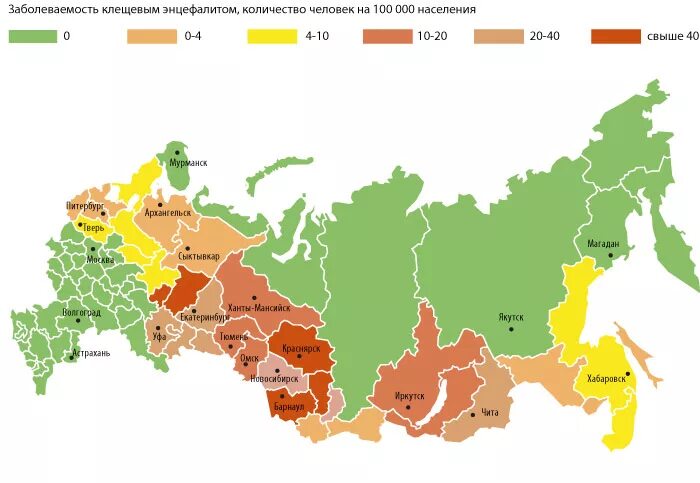 Где водятся энцефалитные клещи. Карта клещевого энцефалита в России. Клещевой боррелиоз карта распространения. Ареал обитания иксодовых клещей в России. Распространение клещей на территории России.