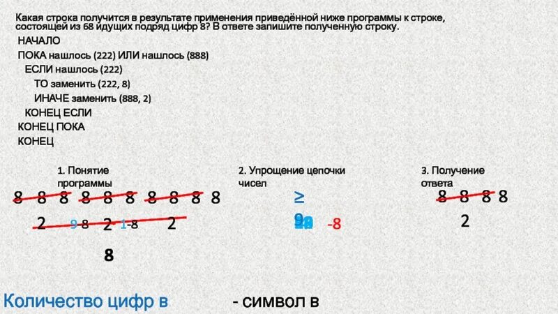 Определите строку которая получится в результате применения