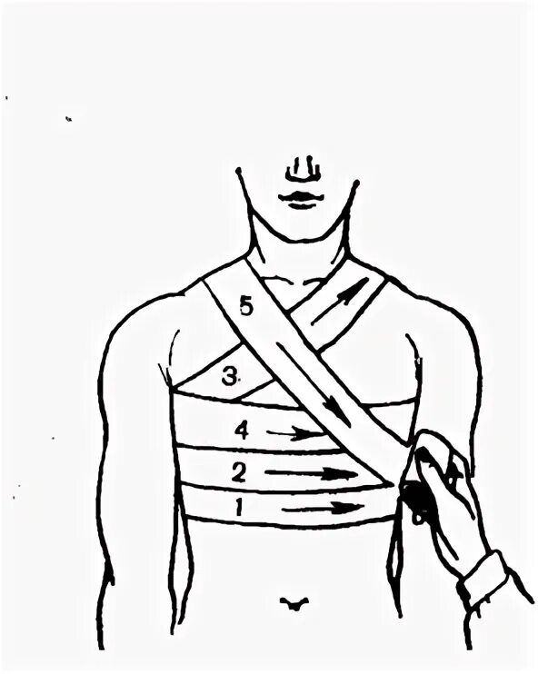 Техника наложения повязок на грудную клетку. Крестообразная повязка на грудную клетку. Крестообразная (восьмиобразная) повязка. Восьмиобразная повязка на грудную клетку. Наложение крестообразной повязки на грудную клетку.