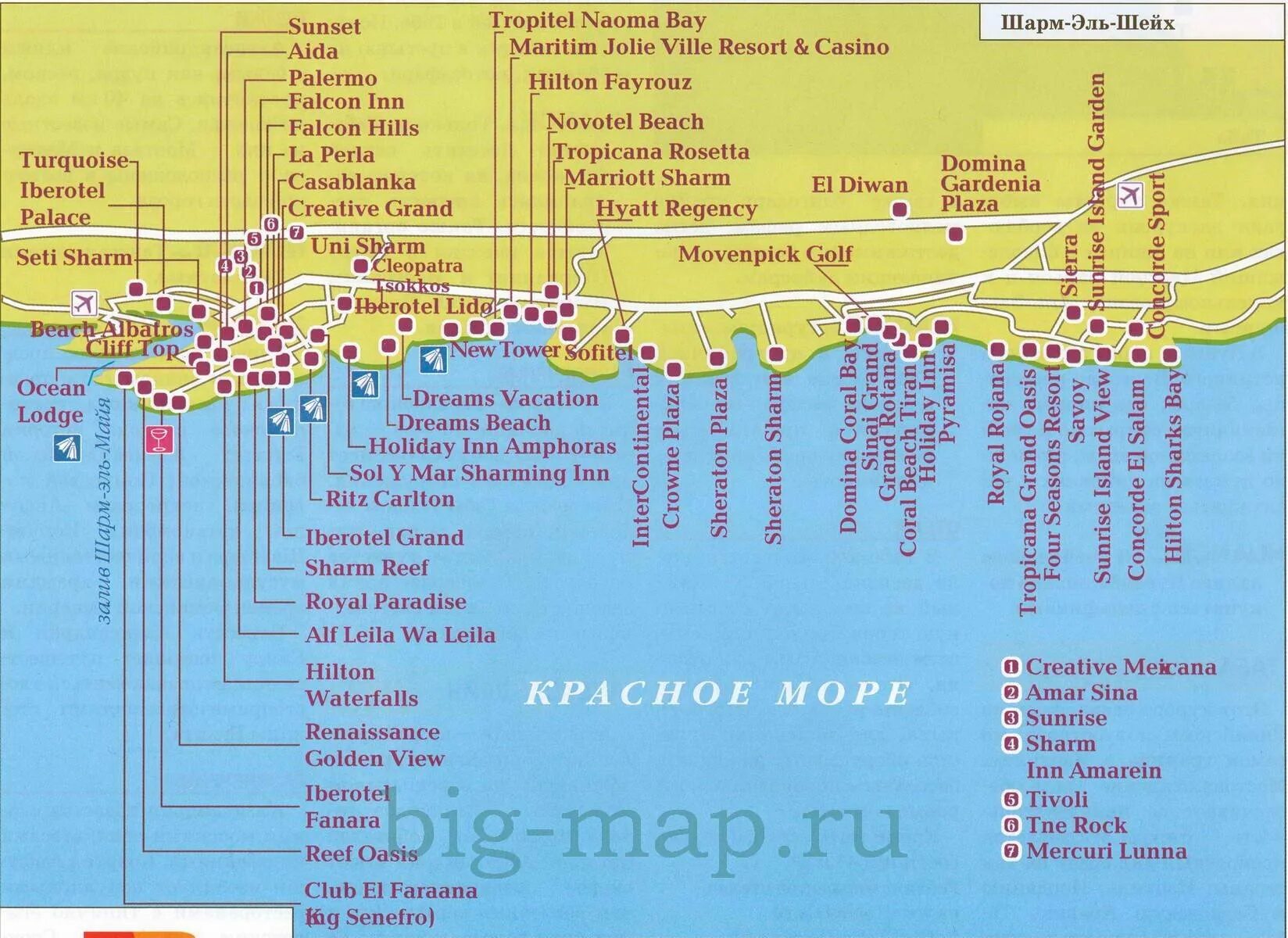 Шарм эль шейх как добраться. Карта шарм-эль-шейха с отелями. шарм-эль-шейх карта побережья с отелями.