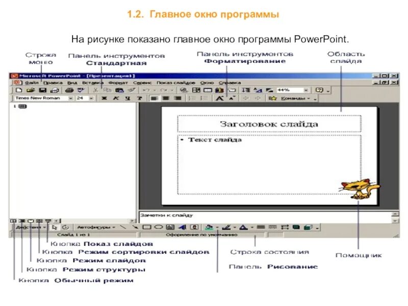 Скрыть окно программы. Главное окно приложения. главное окно приложения powerpoint. главное окно программы элементы. структура окна программы powerpoint.