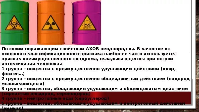 Типовые хоо использующие наиболее распространенные ахов