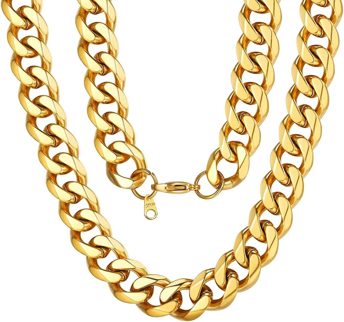 Gold chain. Gold filled Cuban Chain. Gold filled. Gold and Silver Chains.