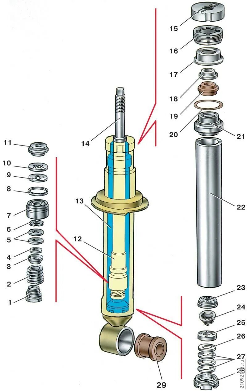 Сборка амортизатора ВАЗ 2114. Сборка задней стойки ВАЗ 2115. Стойка амортизатора ВАЗ 2114 задняя схема сборки. Сборка заднего амортизатора ВАЗ 2114. Стойки амортизатора ваз 2115