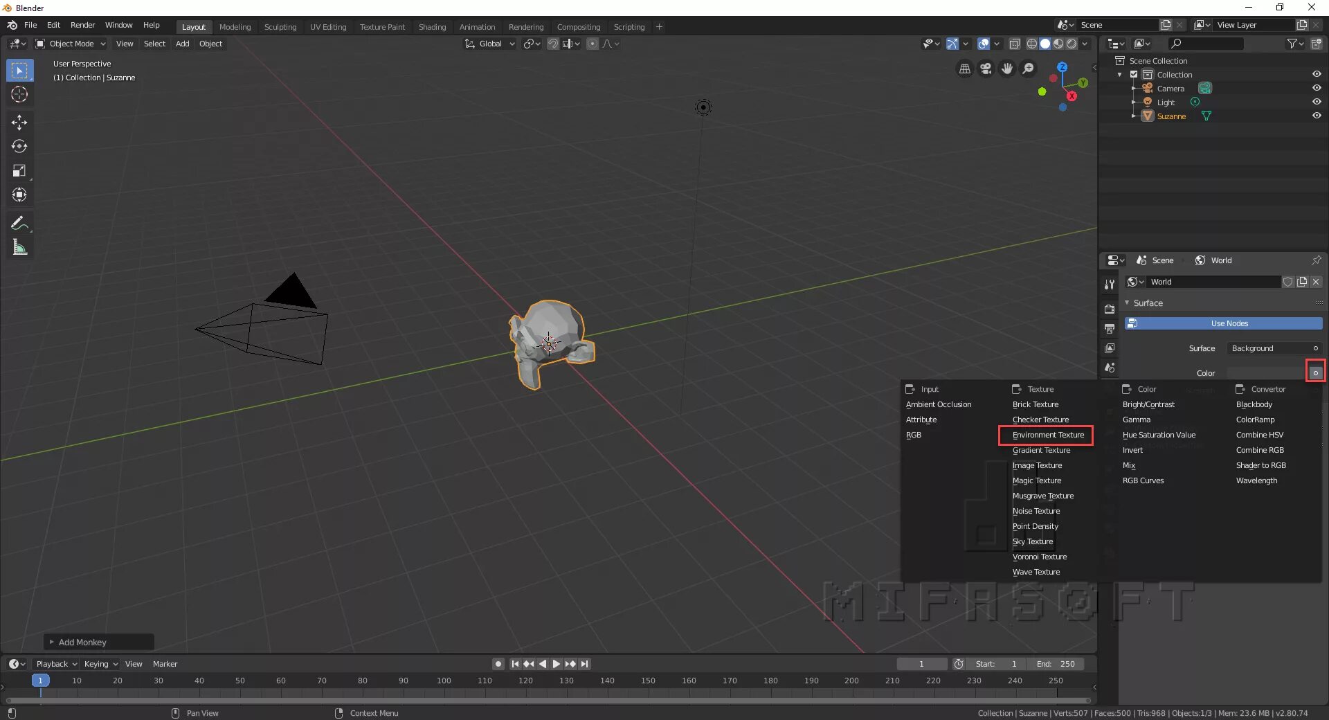 Blender camera