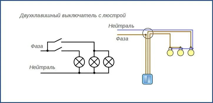 Схема подключения клавишного выключателя на лампочку. Схема подключения 3 лампочек на двухклавишный выключатель. схема подключения 2 лампы 1 выключатель. схема подключения 2 клавишного выключателя. схема подключения выключателя на 2 клавиши.