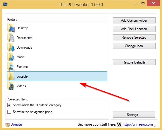 Add folder. Custom folder.