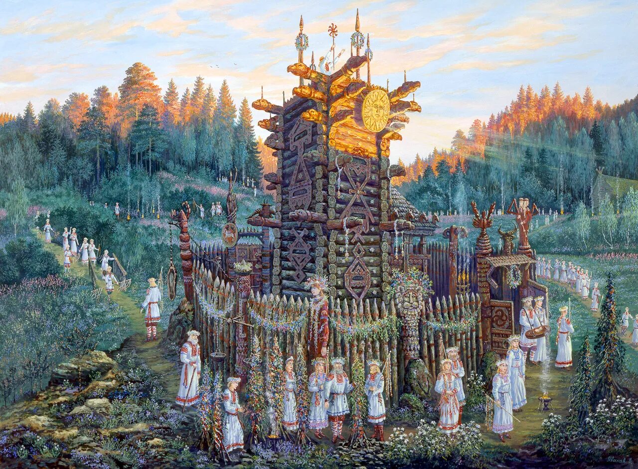 Древние города славян. Угланов художник-славянист.