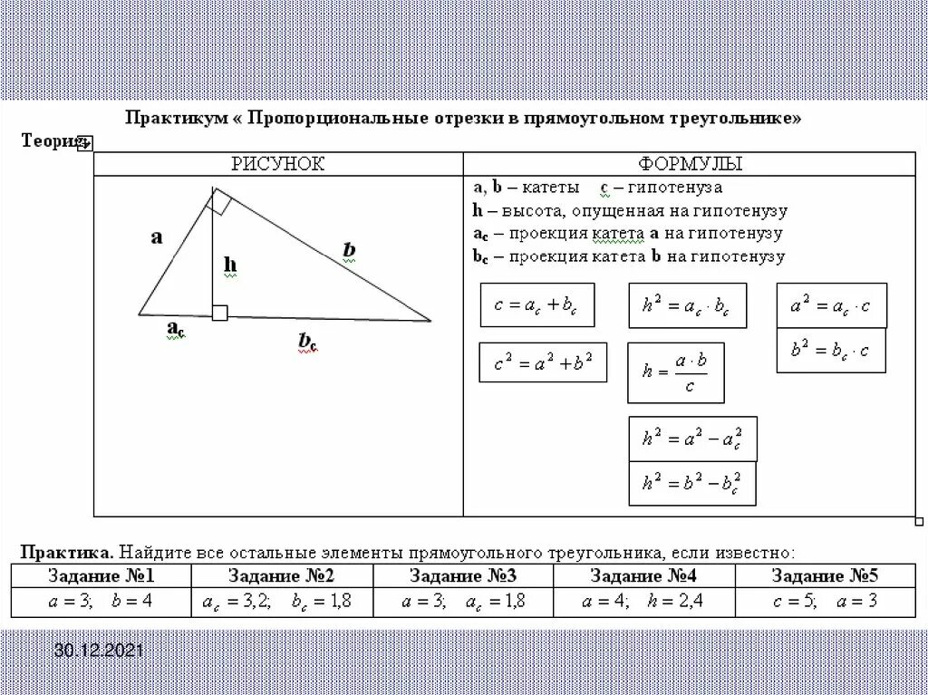 Известно что в прямоугольном. Элементы прямоугольного треугольника таблица. Элементы прямоугольного треугольника 8 класс. Пропорциональные отрезки в прямоугольном треугольнике формулы. Соотношение между элементами прямоугольного треугольника.