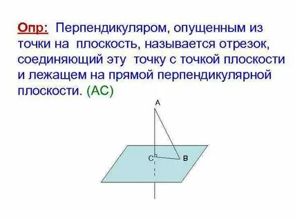 Отрезок опущенный перпендикулярно