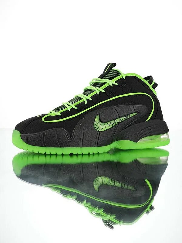 Кроссовки с зеленой подошвой. Nike Max Penny. Nike Penny 1. Nike Air Penny 1. Найк АИР Макс пенни.