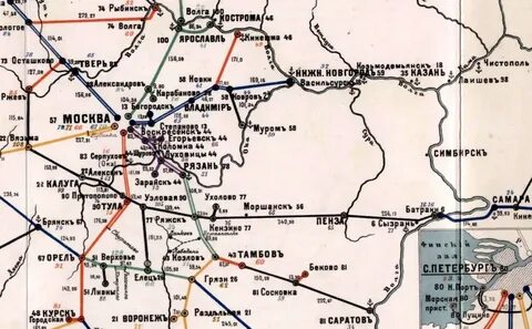 Покажи карту железнодорожную