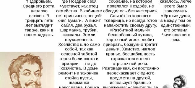 Характеристика помещиков мертвые души 9 класс