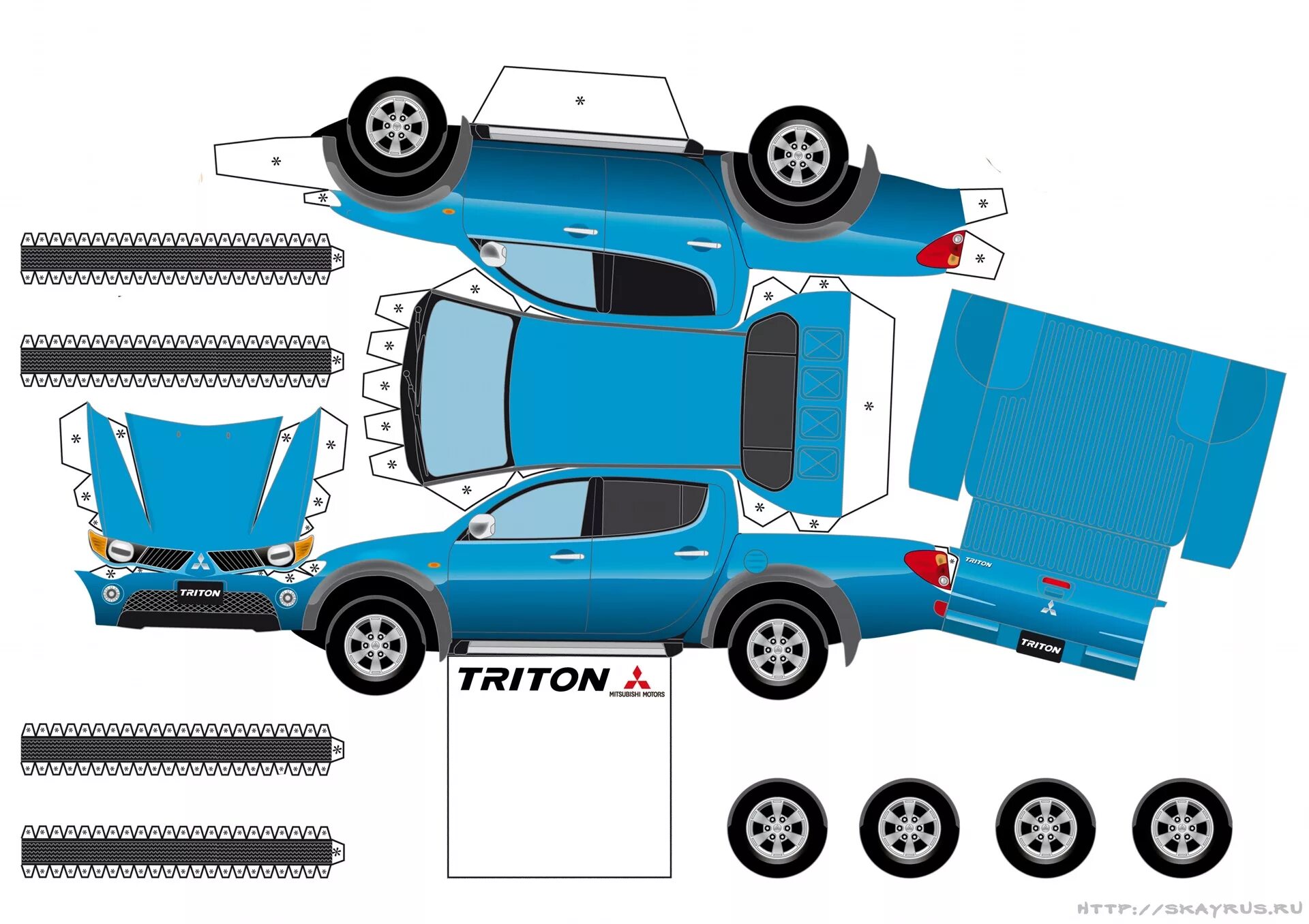 Развёрток Ford Ranger. Развертка 200bx. Развертка машинки Мицубиси л200. Развертка бумажной машины.