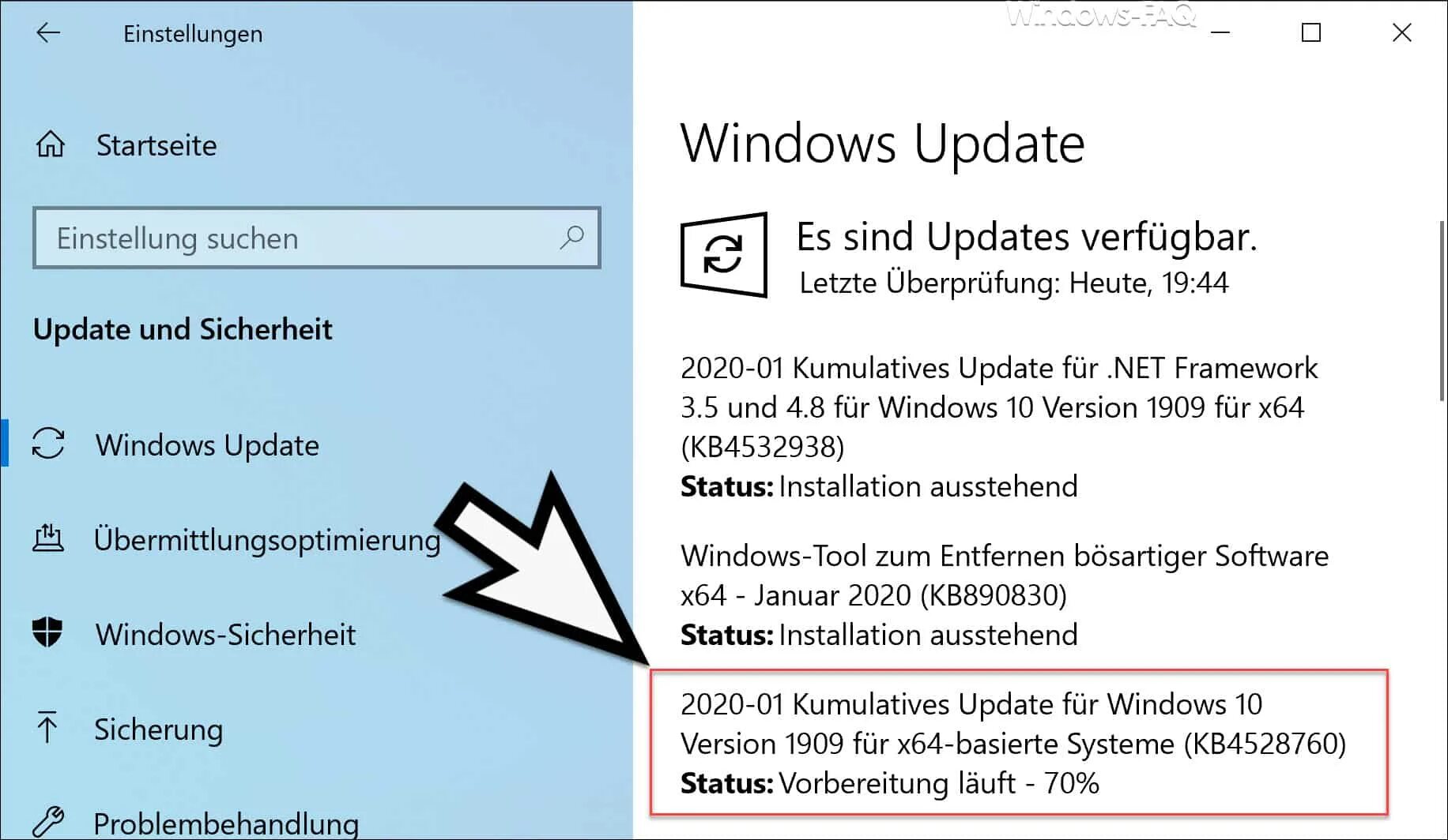 Windows update v6. Windows 10 Version 1903 September 2020.