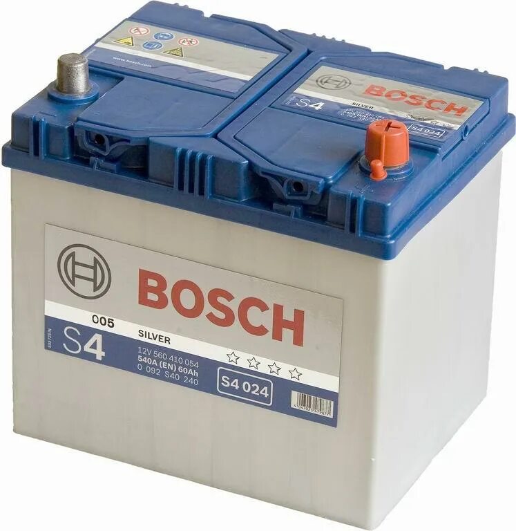 Ch bosch. Аккумулятор Bosch s4 60 Asia. Аккумулятор Bosch s4 024. Bosch 225. Аккумулятор Silver jis 60 а/ч Обратная r+ 232x173x225 en540 а.