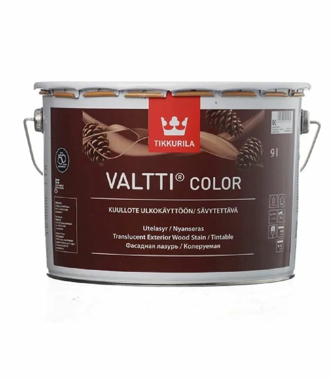 Краски тиккурила для дерева для наружных работ. Tikkurila valtti color, 9 л. антисептик tikkurila valtti color. фасадная лазурь valtti color tikkurila. тиккурила валтти колор ec (valtti color) антисептик бесцветный (9л).
