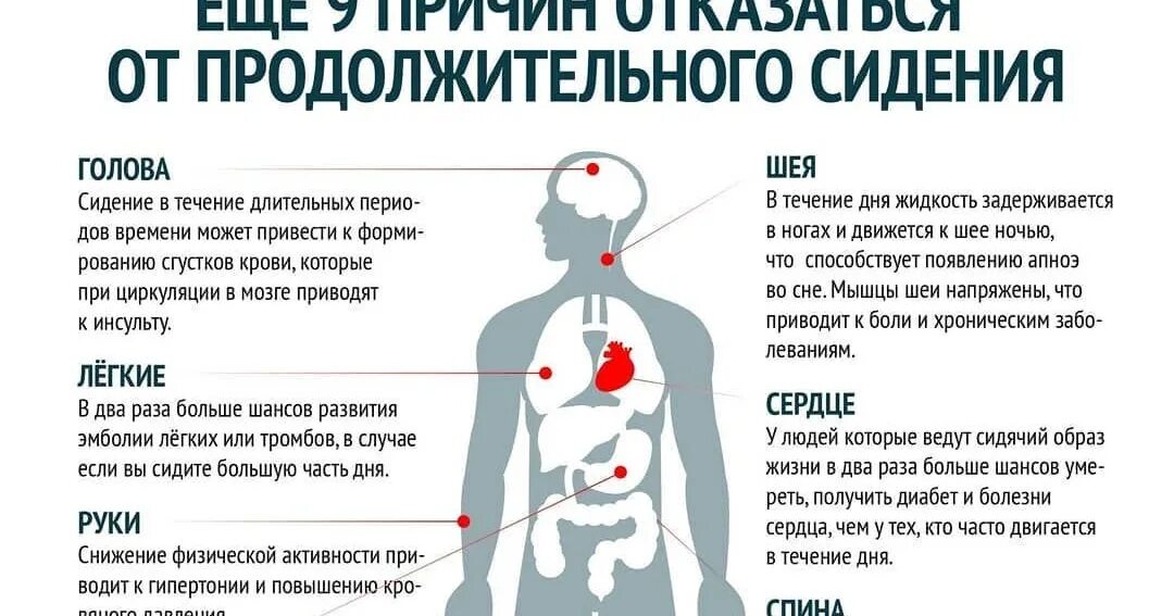 9 Причин отказаться от продолжительного сидения. Ещё девять причин отказаться от продолжительного сидения. Причины отказа от длительного сидения. Вред долгого сидения. Почему отказывают в подели