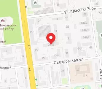 Красная заря на карте