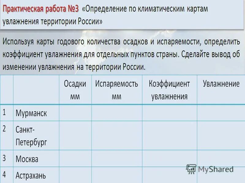 Практическая по географии 8 класс