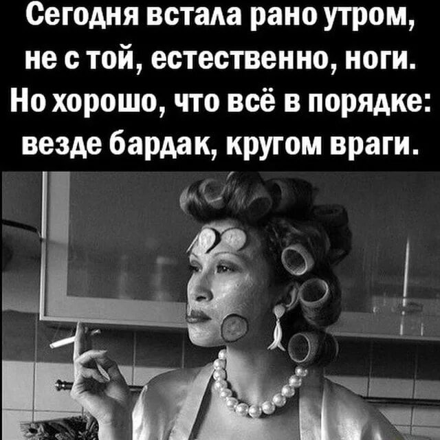 Везде бардак кругом враги. Сегодня встала рано утром. Сегодня встала рано утром не с той естественно ноги. Бардак в стране афоризмы. Кругом куда ни глянь