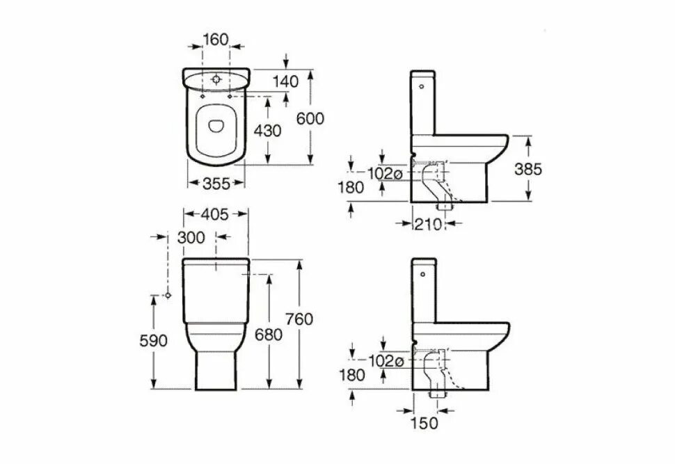 Унитаз напольный Roca dama Senso compacto (чаша) 342518000. Унитаз с бачком напольный Roca dama Senso 342518000+341519000 с вертикальным выпуском. Унитаз рока дама Сенсо напольный. Roca 34151b000. Какие бывают размеры унитазов