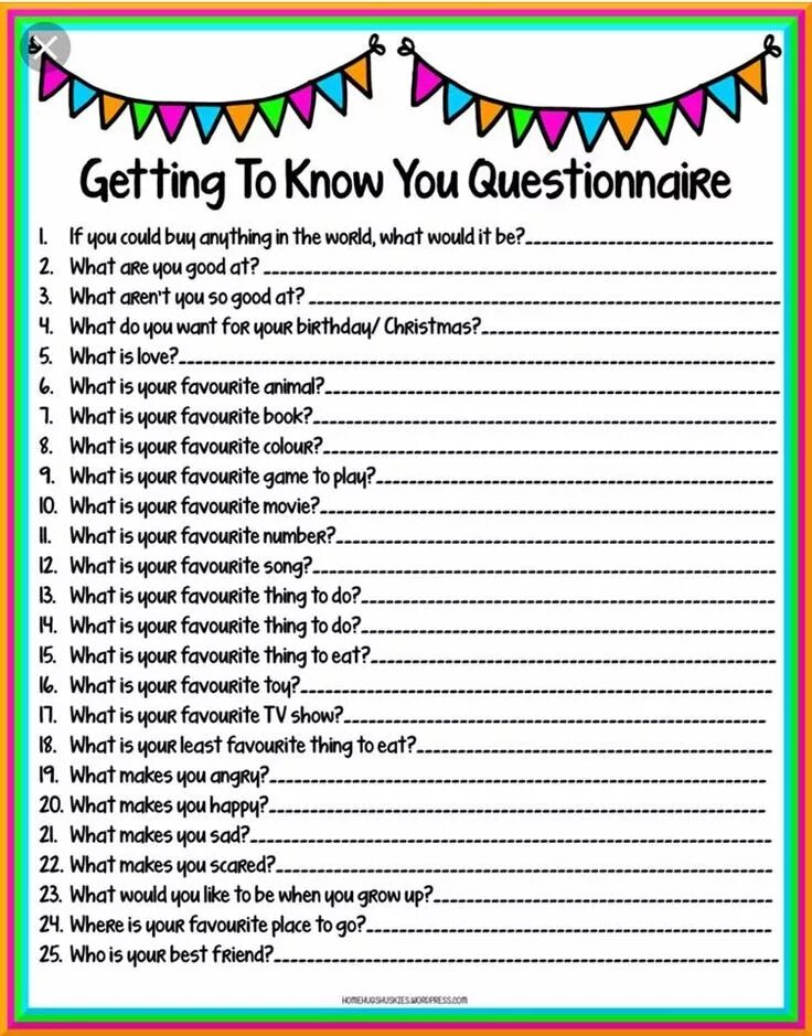 Вопросы Worksheets. Getting to know questions for Kids. Getting to know you. Questionnaire in English. What s your first