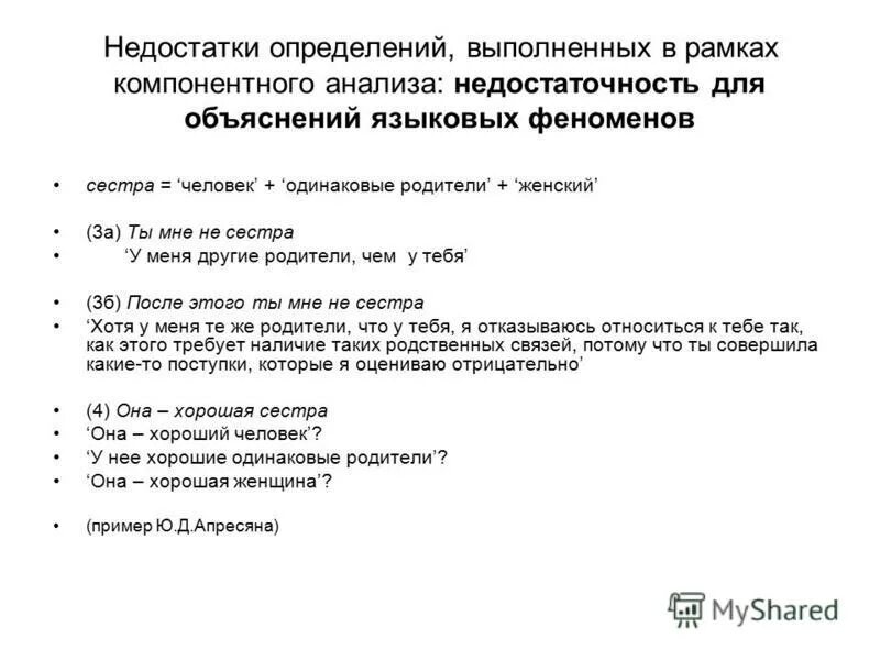 Недостатки измерения. Недостатки измерения