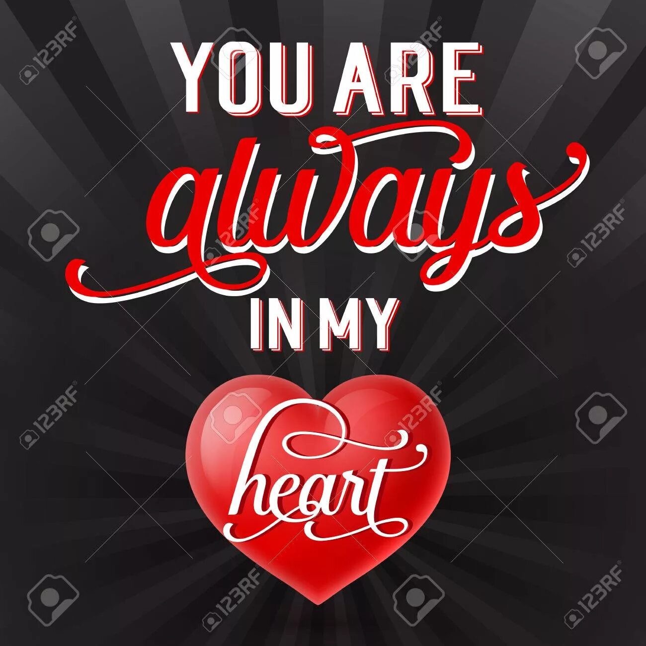 Only you in my heart. Only you in my heart