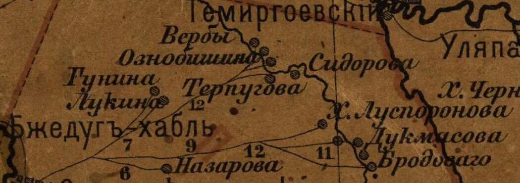 Карта Ставропольской епархии 1889 года. Старые карты Ставропольской губернии. Карта кладоискателя.