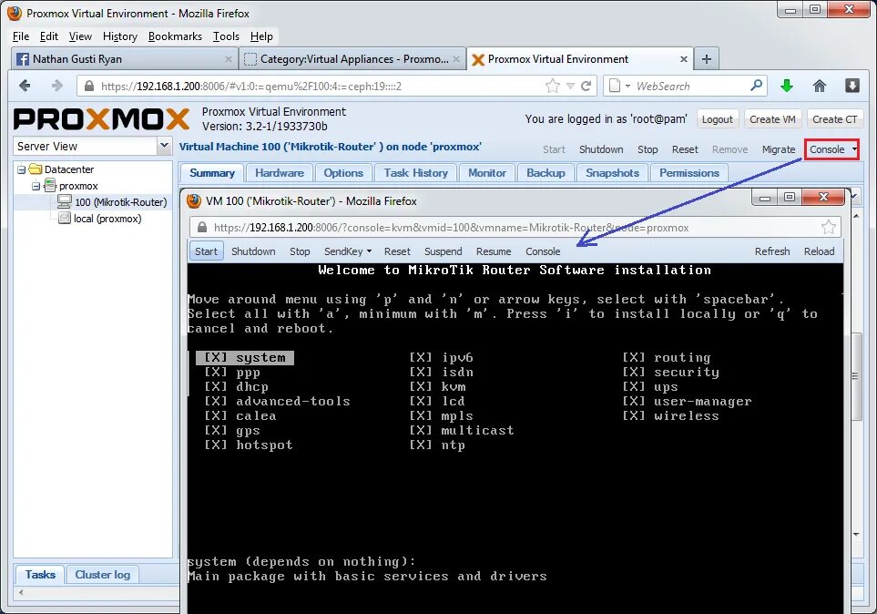 Proxmox install. Proxmox 3.2. proxmox virtual environment. proxmox qemu kvm vm. proxmox terminal.