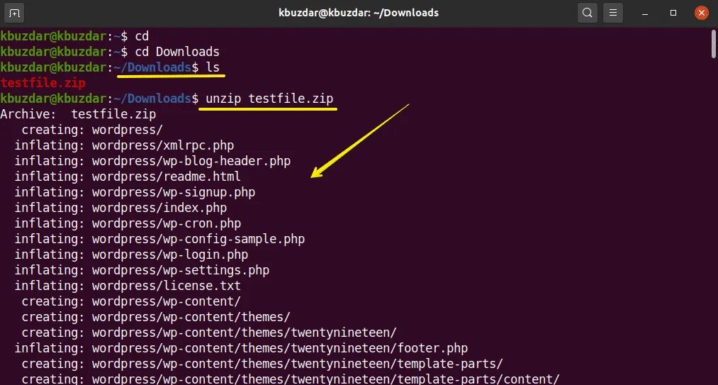 Linux zip file. Unzip консоль. zip linux command. unzip linux. как создать zip файл на линукс.
