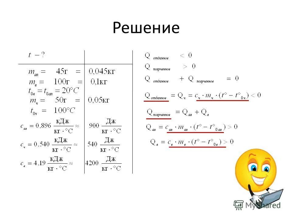 В калориметр налили 100 г воды