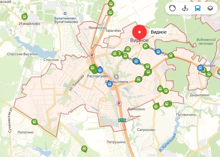 виден на карте