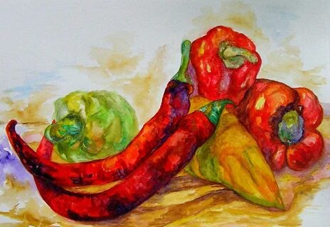 Рисование овощами