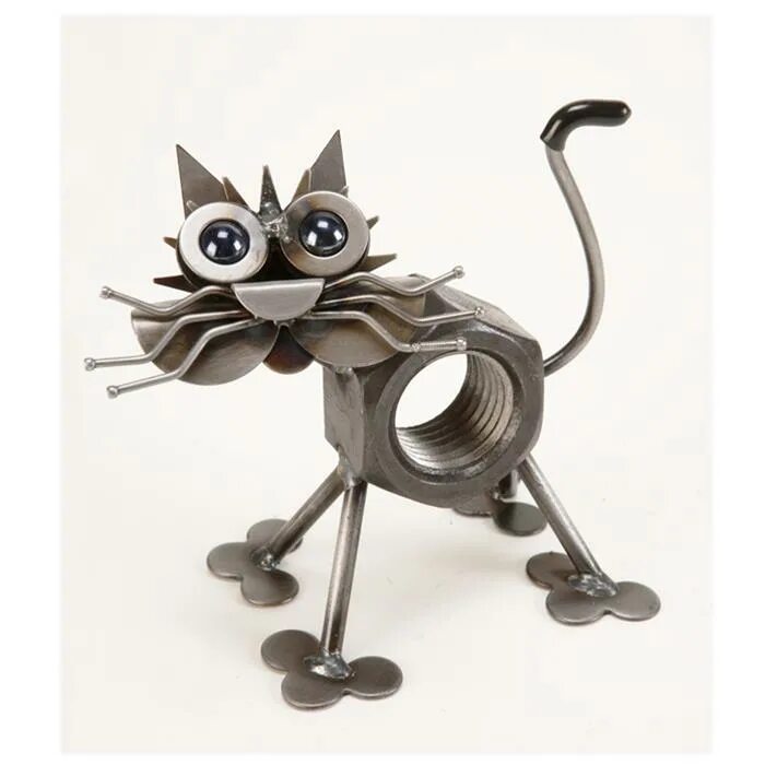 Включи железный кот. Фигурки из сварки и металла. Сувениры из железок. Кот из металла. Звери из металла.